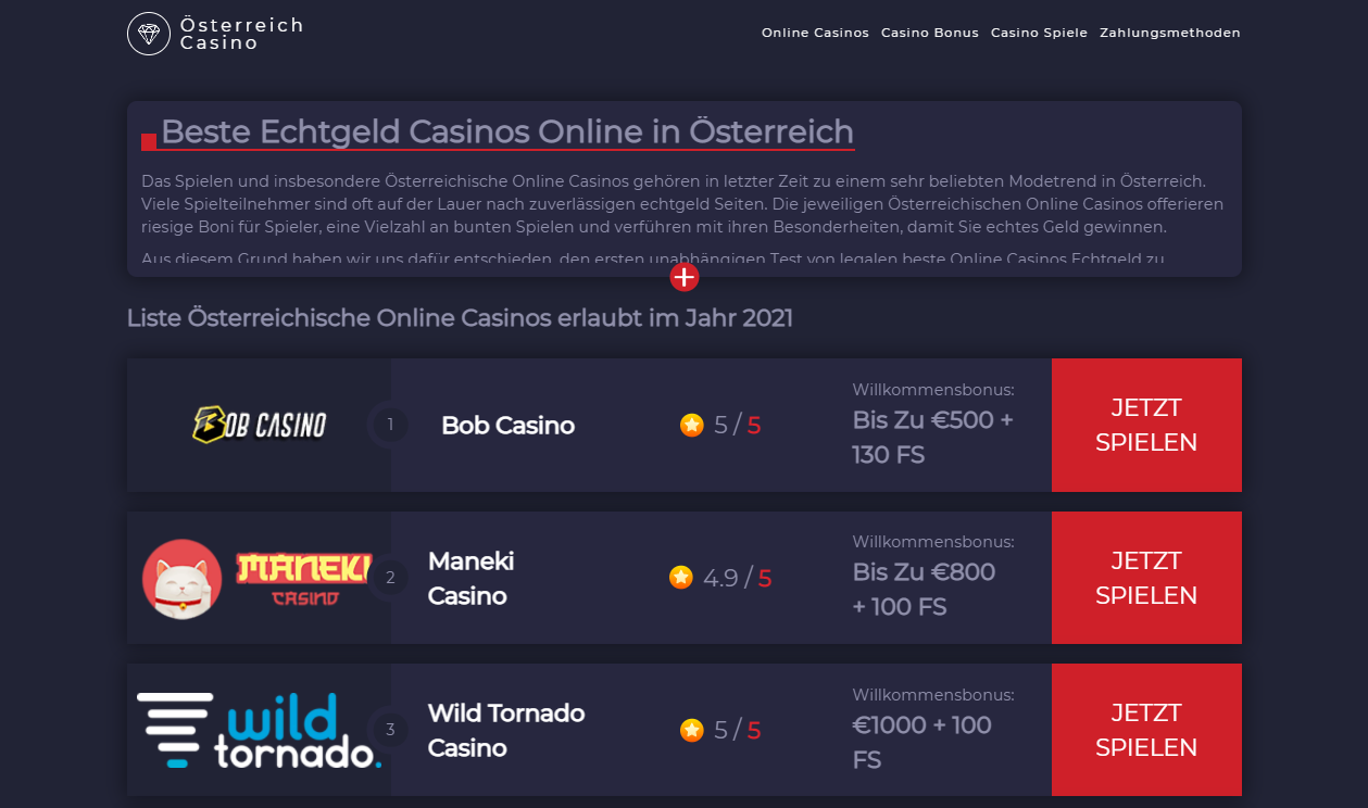 Nehmen Sie den Stress aus Online Casino Österreich